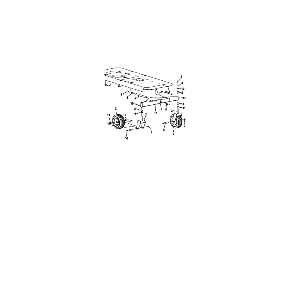 Front Axle, 42" Decks Diagram and Parts List for RZTSERIES  Cub Cadet Lawn Tractor